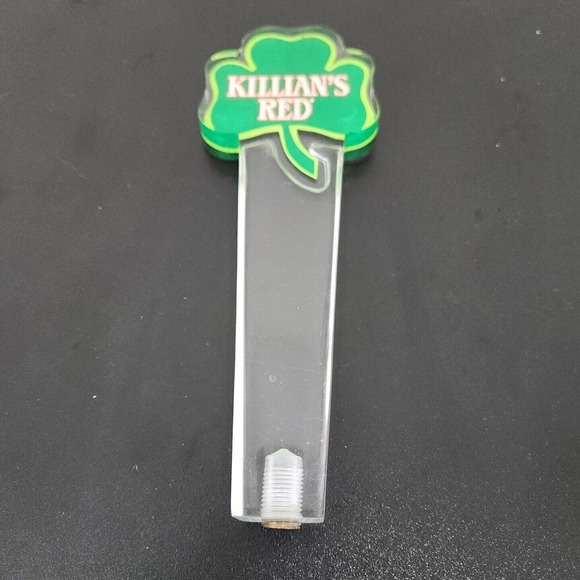 Vintage Beer Tap Handle - Acrylic - Killian's Red - Shamrock logo Irish - Picture 4 of 6